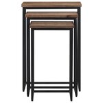 vidaXL Tables basses gigognes 3 Pièces bois massif de teck