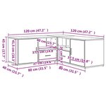 vidaXL Armoire d'angle vieux bois 200x40x45 cm bois d'ingénierie