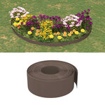 vidaXL Bordures de jardin 5 Pièces marron 10 m 20 cm polyéthylène
