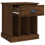 vidaXL Tables de chevet 2 Pièces chêne marron 43x36x50 cm