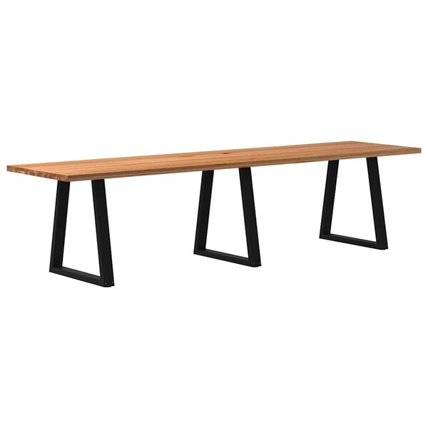 vidaXL Table à manger marron clair 320x80x74 cm rectangulaire