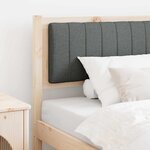 vidaXL Tête de lit capitonnée avec tête de lit Marron 90 cm Pin massif
