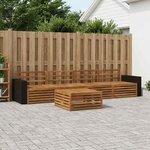 vidaXL Ensemble de canapés d'extérieur 5 Pièces Naturel