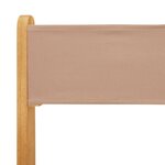 vidaXL Ensemble à manger de jardin 5 Pièces taupe tissu et bois massif