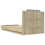 vidaXL Cadre de lit tête de lit chêne sonoma 90x190 cm bois ingénierie