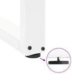 vidaXL Pieds de table basse en U 2 pièces Blanc 70 x (30-31) cm Acier