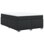 vidaXL Sommier à lattes de lit avec matelas Noir 140x190 cm Similicuir