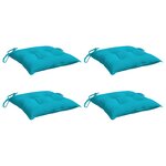 vidaXL Coussins de chaise lot de 4 turquoise 40x40x7 cm tissu