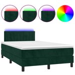 vidaXL Sommier à lattes de lit avec matelas LED Vert foncé 120x200 cm
