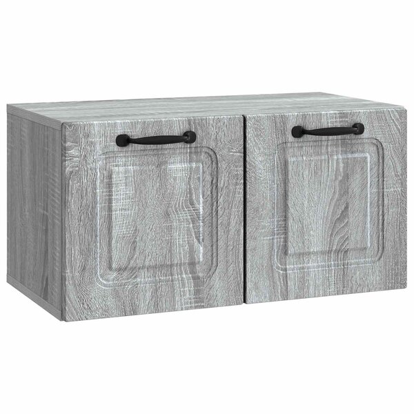 vidaXL Meuble TV mural Sonoma gris 59 5 x 31 x 30 cm Bois d'ingénierie