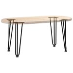 vidaXL Pieds en épingle à cheveux pour table basse 4 pièces Noir 42 cm Acier massif