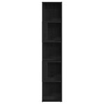 Meuble d'angle vidaXL Noir Chêne 33x33x164 5 cm en bois d'ingénierie