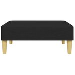 vidaXL Canapé-lit à 2 places et oreillers et repose-pied noir tissu