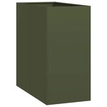 vidaXL Jardinière vert olive 40x80x80 cm acier