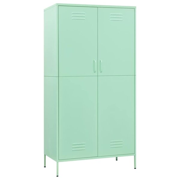 vidaXL Garde-robe Vert menthe 90x50x180 cm Acier