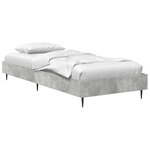 vidaXL Cadre de lit Gris béton 80 x 200 cm Bois d'ingénierie