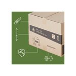 Pack and Move - Lot 75 cartons déménagement hauteur modubale : variable - 50 x 40 x 20-30 cm - Poignées renforcées - 3 adhésifs offerts