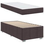 vidaXL Cadre de lit avec matelas Marron foncé 90 x 190 cm tissu