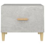 vidaXL Table basse Gris béton 50x50x40 cm Bois d'ingénierie