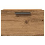 vidaXL Table de chevet murale chêne artisanal 34x30x20 cm