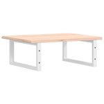 vidaXL Étagère de vasque murale acier et bois de chêne massif