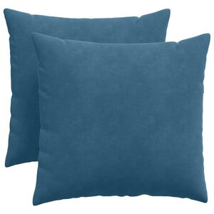 vidaXL Coussins de canapé 2 Pièces Bleu 50 x 50 cm