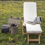 2 Chaises longues en teck ARRECIFE avec coussin