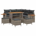 vidaXL Ensemble de canapé de jardin 9 Pièces Gris 110 x 55 x 71 cm