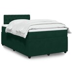 vidaXL Sommier à lattes de lit avec matelas vert foncé 120x190 cm