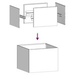 vidaXL Jardinière anthracite 40x40x30 cm acier