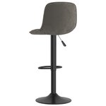 vidaXL Tabourets de bar lot de 2 gris foncé velours