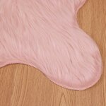 vidaXL Tapis en fausse Tafalla Rose 60 x 90 cm Polyester