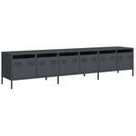 vidaXL Meuble TV anthracite 202x39x43 5 cm acier laminé à froid
