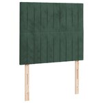 vidaXL Sommier à lattes de lit avec matelas LED vert foncé 120x190 cm
