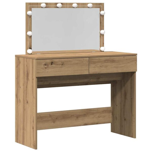 vidaXL Coiffeuse chêne artisanal 100 x 40 x 120 cm Bois d'ingénierie