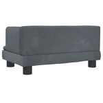 vidaXL Canapé pour enfants gris foncé 60x40x30 cm velours