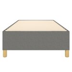 vidaXL Cadre de lit à ressorts gris foncé 80x200 cm tissu