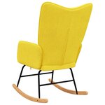 vidaXL Chaise à bascule Jaune moutarde Tissu