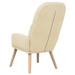 vidaXL Chaise de relaxation Crème Tissu