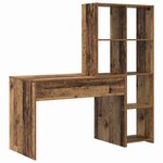 vidaXL Bureau Bois ancien 138.5 x 55 x 143 cm Bois d'ingénierie