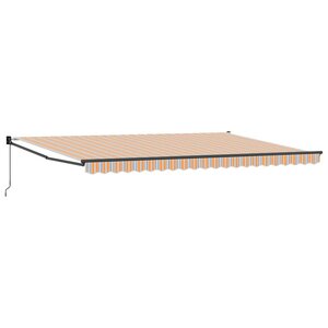 vidaXL Auvent Rétractable Multicolore 500 × 300 cm Tissu et Métal
