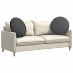 vidaXL Coussins de siège 2 Pièces Gris foncé Ø 60 cm