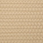 vidaXL Panier à linge beige et blanc Ø60x36 cm coton