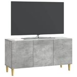 vidaXL Meuble TV 99 x 34 5 x 50 cm Gris béton Bois d'ingénierie