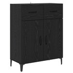 vidaXL Haut Armoire Chêne noir 69 5 x 34 x 180 cm Bois d'ingénierie