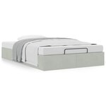 vidaXL Cadre de lit ottoman sans matelas gris clair 120x200 cm velours