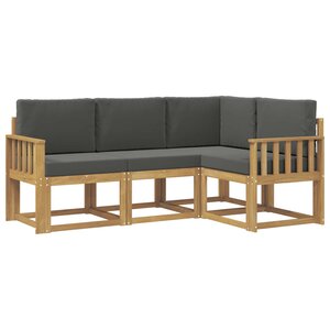 vidaXL Ensemble de canapés d'extérieur 4 pc Blanc et anthracite