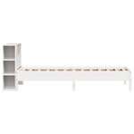 vidaXL Lit bibliothèque sans matelas blanc 75x190cm bois de pin massif