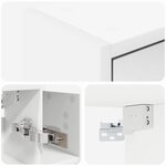 vidaXL Armoire Miroir de Salle de Bain Blanc 63 5 x 16 x 62 5 cm