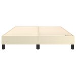 vidaXL Sommier à ressorts de lit Crème 140x190 cm Similicuir
